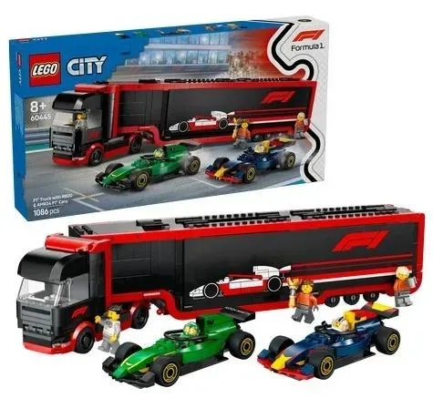 LEGO(R) CITY 60445 Ciężarówka z bolidami RB20 i AMR2