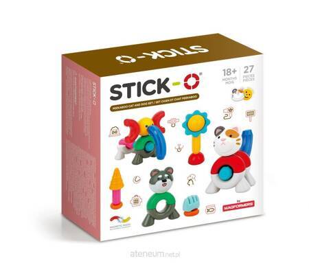 Magformers Stick - O Zestaw Kot I Pies 27el