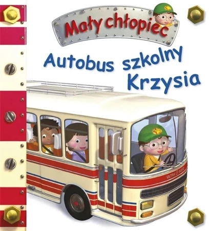 Mały chłopiec. Autobus szkolny Krzysia