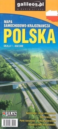 Mapa samochodowo- krajoznawcza. Polska 1:650 000 (wyd.2020)