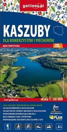 Mapa turystyczna. Kaszuby dla rowerzystów i piechurów.1:60 000 (wyd. 2020)