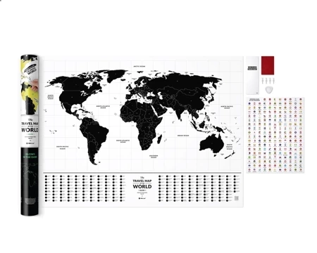 Mapa zdrapka - Travel Map Glow World