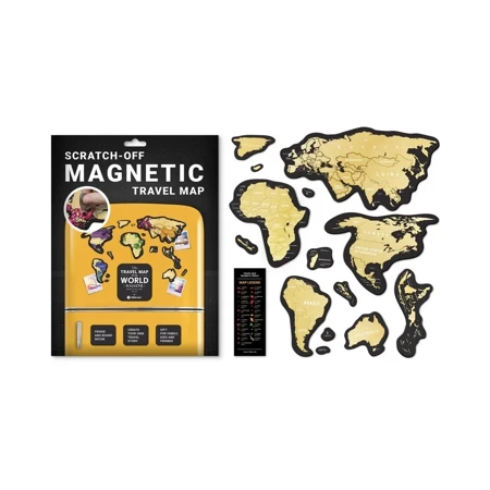 Mapa zdrapka magnet. - Travel Map Magnetic World