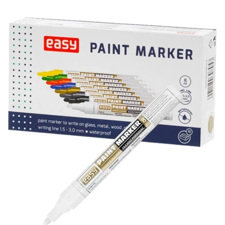 Marker olejowy biały 8,5ml (10szt) EASY