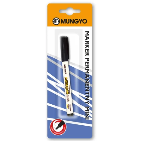 Marker permanentny Mungyo mini czarny blister