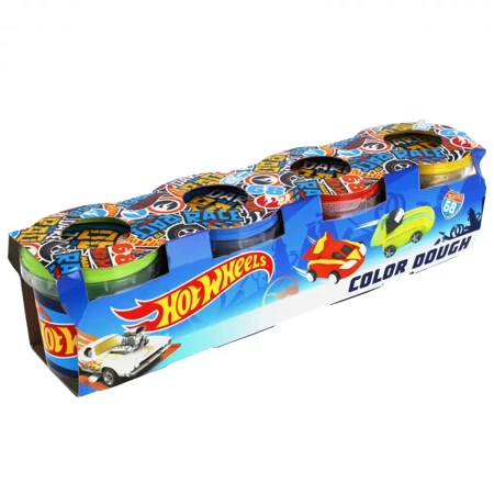 Masa plastyczna Hot Wheels 4 pojemniki