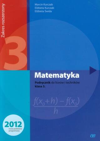 Matematyka podręcznik dla klasy 3 liceum i technikum zakres rozszerzony mar3