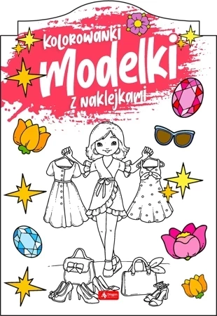 Modelki. Kolorowanka z naklejkami