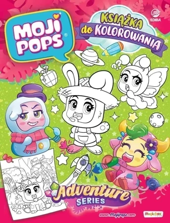 Moji Pops. Książka do kolorowania. seria Adventure + 3 figurki