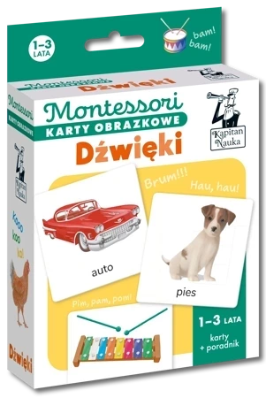 Montessori Karty obrazkowe Dźwięki (1-3 lata) Kapitan Nauka