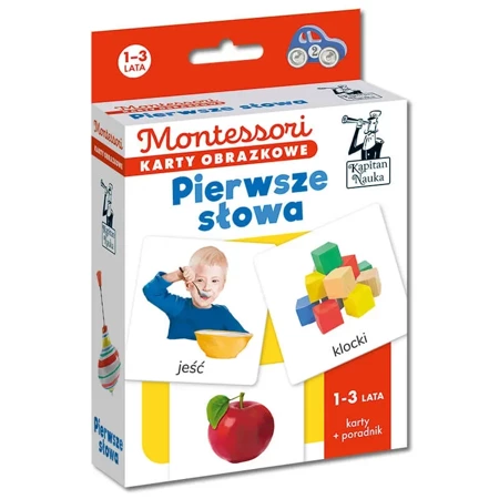 Montessori. Karty obrazkowe Pierwsze słowa (1-3 lata). Kapitan Nauka