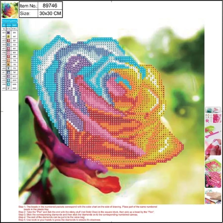 Mozaika diamentowa 5D 30x30cm Roses 89746