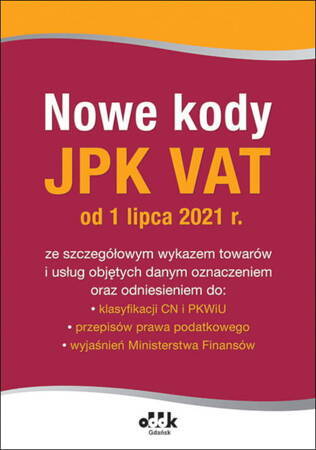 Nowe Kody Jpk Vat Od 1 Lipca 2021 Pgk1436