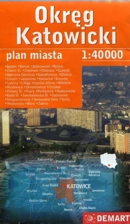 Okręg katowicki 1:40000 plan miasta city  Demart