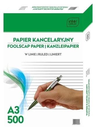 Papier kancelaryjny A3/500K linia