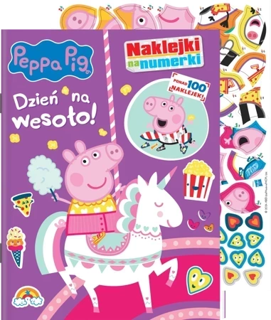 Peppa Pig. Naklejki na numerki. Dzień na wesoło