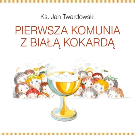 Pierwsza komunia z białą kokardą