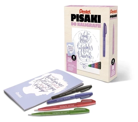 Pisaki do kaligrafii - zestaw 4szt. PENTEL