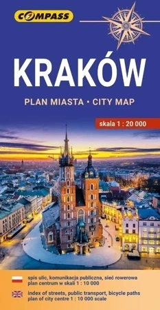 Plan miasta - Kraków 1:20 000 w.2024