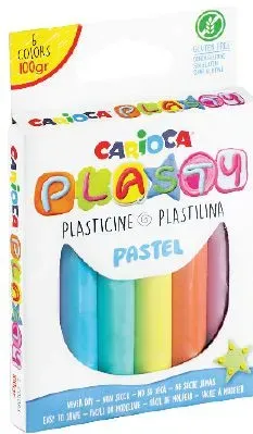 Plastelina 100g 6 kolorów pastelowa CARIOCA