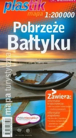 Pobrzeże bałtyku 1:200 000 Plastik mapa