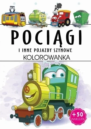 Pociągi i inne pojazdy szynowe. Kolorowanka