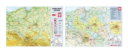 Podkład dwustronny z mapą Polski