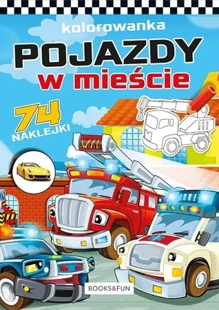 Pojazdy w mieście plus naklejki (74 naklejki)