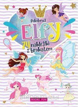 Pokoloruj Elfy 74 naklejki z brokatem