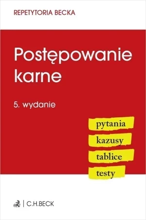 Postępowanie karne. Pytania. Kazusy. Tablice. Testy