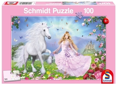 Puzzle 100 Księżniczka i jednorożec 103365