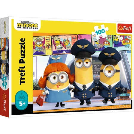 Puzzle 100 Minionki na lotnisku TREFL