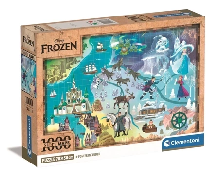 Puzzle 1000 Compact Disney Maps Frozen