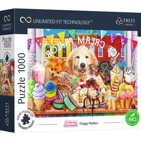 Puzzle 1000 Cuteness Overload: Doggy Peekers TREFL