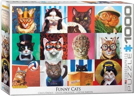 Puzzle 1000 Funny Cats by Lucia Heffernan 6000-5522