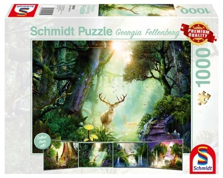 Puzzle 1000 PQ Jeleń w lesie G. Fellenberg 110816