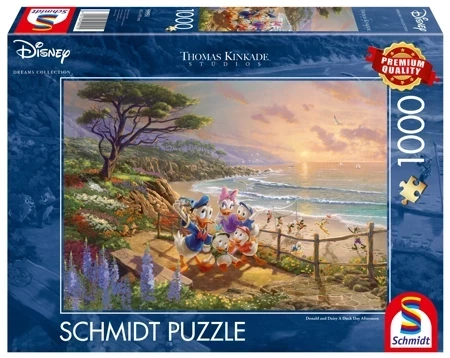 Puzzle 1000 PQ T. Kinkade Kaczor Donald & Daisy 111120