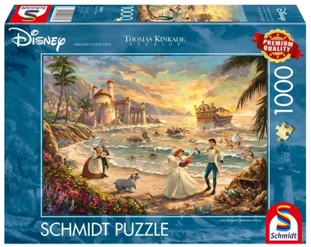 Puzzle 1000 PQ T. Kinkade Mała Syrenka Święto miłości Disney 112731