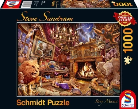 Puzzle 1000 PQ Zwierzaki czytają książki S. Sundram 109086