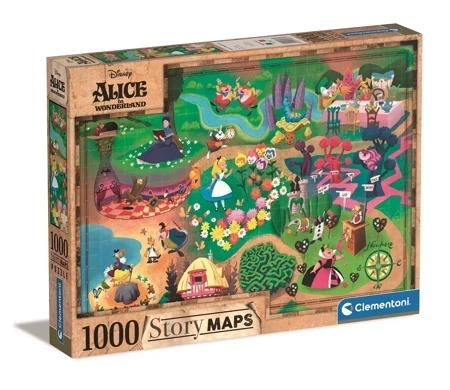 Puzzle 1000 Story Maps Alicja w Krainie Czarów