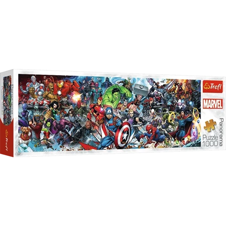 Puzzle 1000 panoramiczne Dołącz do uniwersum Marvela 29047