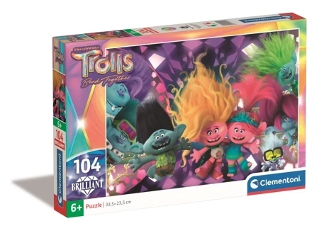 Puzzle 104 brylantowe 104 Trolls 3 20191