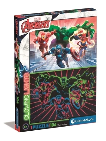 Puzzle 104 glowing Avengers 27554