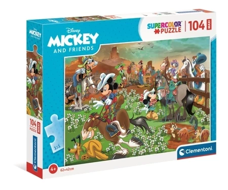 Puzzle 104 maxi super color Mickey&Przyjaciele 23759