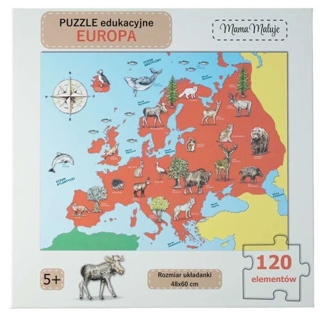 Puzzle 120 edukacyjne Europa