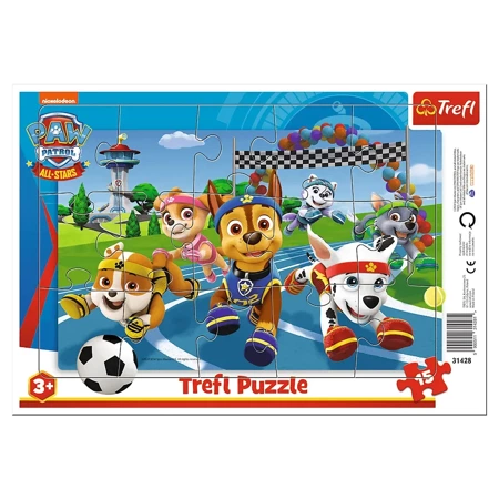 Puzzle 15 Ramkowe Uczynne pieski Viacom PAW Patrol 31428