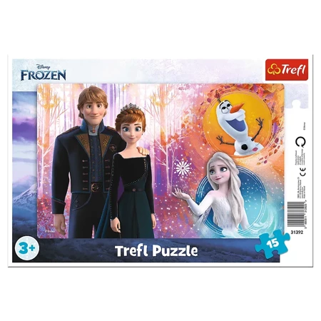 Puzzle 15 ramkowe Radosne wspomnienia Frozen 2 31392