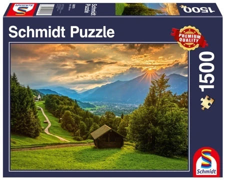 Puzzle 1500 PQ Zachód słońca nad Wambergiem 110007