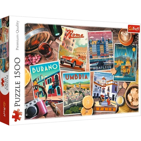 Puzzle 1500 Podróże po Europie 26199