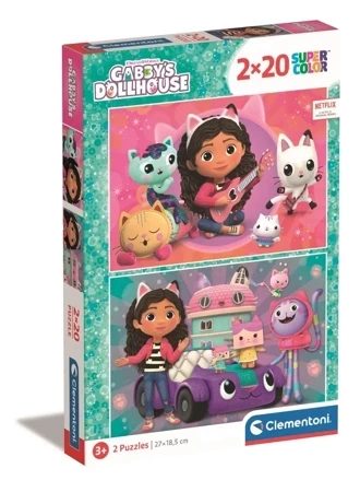 Puzzle 2 x 20 super color Gabby's dollhouse 24802